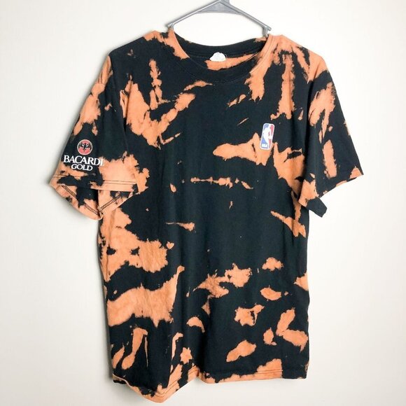 NBA Barardi Gold Tie Dye Crewneck T Shirt Black Medium - Picture 1 of 7